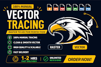 vector tracing any logo, vectorize image, convert to vector