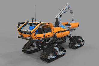 3d lego moc model, rc 3d car rendering,3d car visualization,3d vehicle modeling