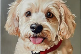 draw watercolor pet portrait