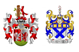 make luxury family crest heraldic coat of arms logo or any graphics design