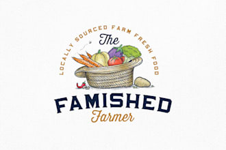 design unique famished farmer logo