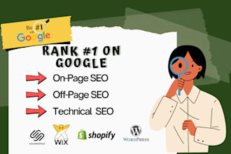complete website seo optimization for wix shopify wordpress squarespace ranking