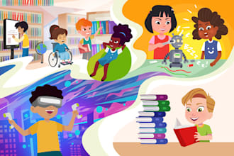 design unique project for a children book logo