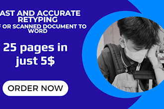 type scanned documents or pdf into word