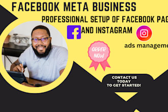 setup and fix meta business manager, link fb and insta, ad account