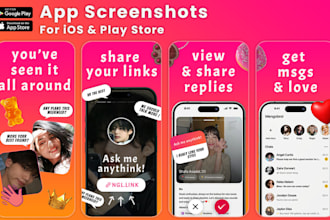 design elegant app screenshots for
