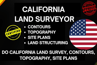 do california land survey, contours, topography, site plans