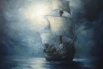 create ship oil painting for you