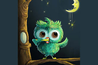 design toddler little owls logo