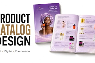 design a professional product catalog, lookbook, or ecommerce magazine