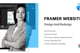 design framer website, develop framer website responsiveness, figma to framer