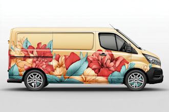 make awesome car wrap design or vinyl wrap