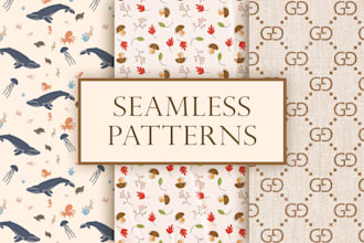 design unique seamless print patterns for fabrics