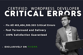 fix 403, 404, 500, 503 critical errors in wordpress website