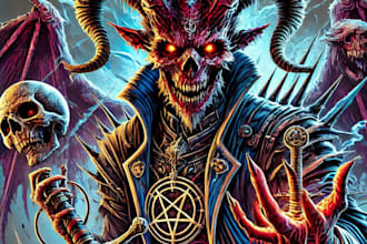 make fantasy horror character art illustration