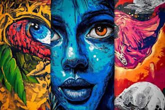 custom design graffiti, logo, text, t shirt and wall art