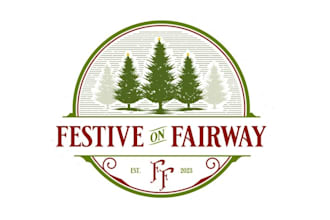 make traditional cheerful festive on fairway logo