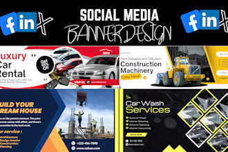 design eye catching facebook, twitter, and linkedin banners