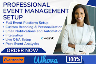 setup event management cvent eventbrite hivebrite vfairs whova wrike webinar