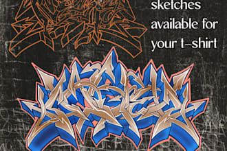 selling graffiti art work for t shirt design