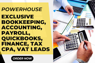 generate bookkeeping accounting tax payroll quickbooks finance cpa vat leads