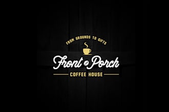 make trendy franchise coffee house logo