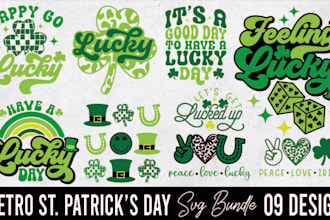 best custom retro st patrick day t shirt design