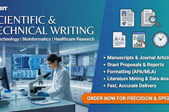 provide scientific writing and editing for biotechnology and medical research