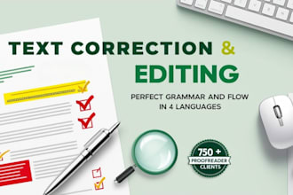 professional text correction and editing services