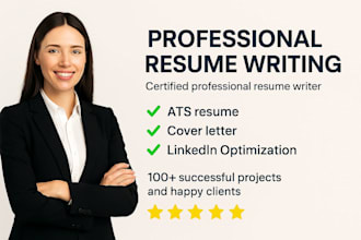 write a professional ats optimized resume, cover letter, and linkedin