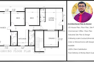 create architechtural floor plan 2d