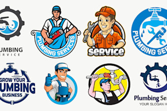 do plumbing logo,designs, and posters for professional plumbers