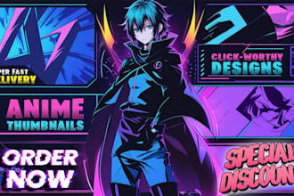 create click worthy anime and youtube thumbnails