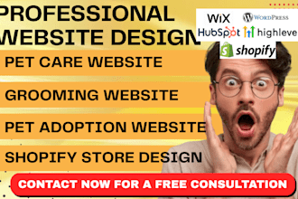 pet care website grooming website pet adoption website gohighlevel shopify
