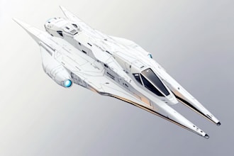make a sci fi art, spaceship and illustration for you