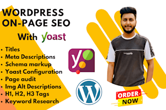do complete wordpress on page SEO optimization using yoast