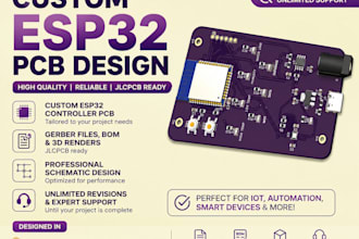 make a custom iot esp32 controller pcb board  design