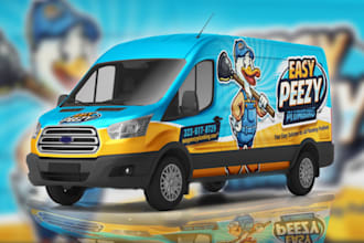 do car wrap design, van, truck, any vehicle wrap design in 24 hours