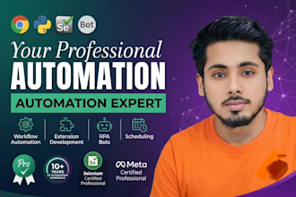do browser automation, python scripts, ui vision rpa, automa or bot development