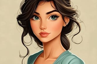 make  a stunning disney cartoon group portrait