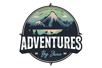 create a modern creative adventure travel logo design
