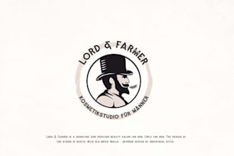 create a retro vintage farm farmer logo design
