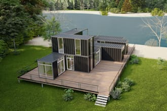 redesign 3d farmhouse,site plan,garden, landscape design,forest cad,8k rendering