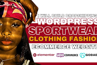 sportwear website, wordpress clothing store, dropshipping sportwear website