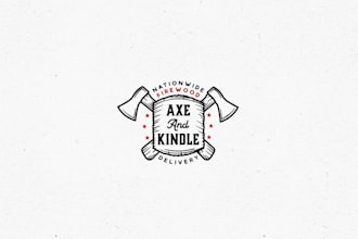create a vintage unique firewood logo design custom memorable
