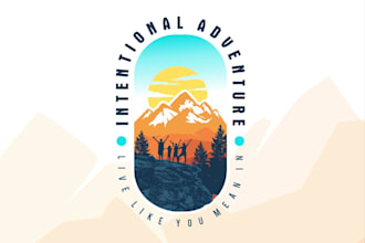 create a modern adventure tour travel agency logo design