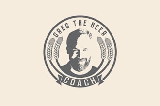 create a retro vintage beer coach brand logo design