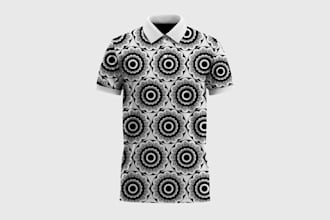 design seamless, textile, monogram, logo modern pattern design for golf t shirt