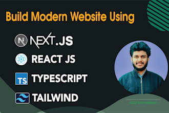 create website react next js typescript or prisma