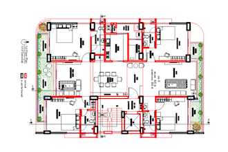 draw architectural floor plans and electrical in autocad 2d